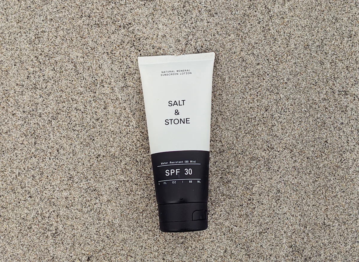 Salt and Stone mineral sunscreen products in minimalist packaging.