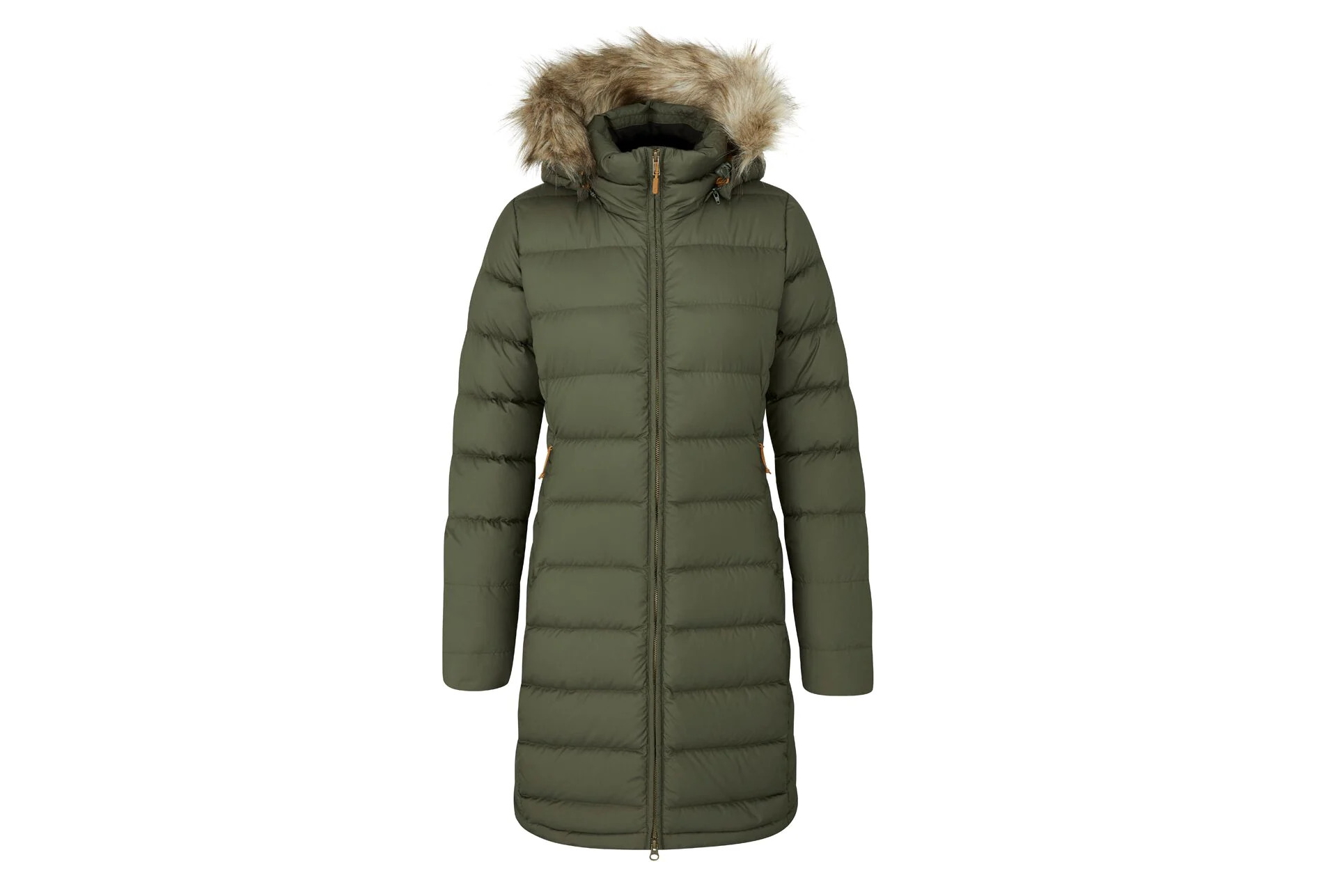 Full-length view of the Rab Deep Cover Down Parka