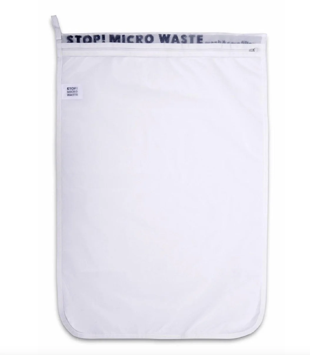 A laundry bag used to reduce microwaste as part of routine outdoor equipment maintenance schedule for beginners.