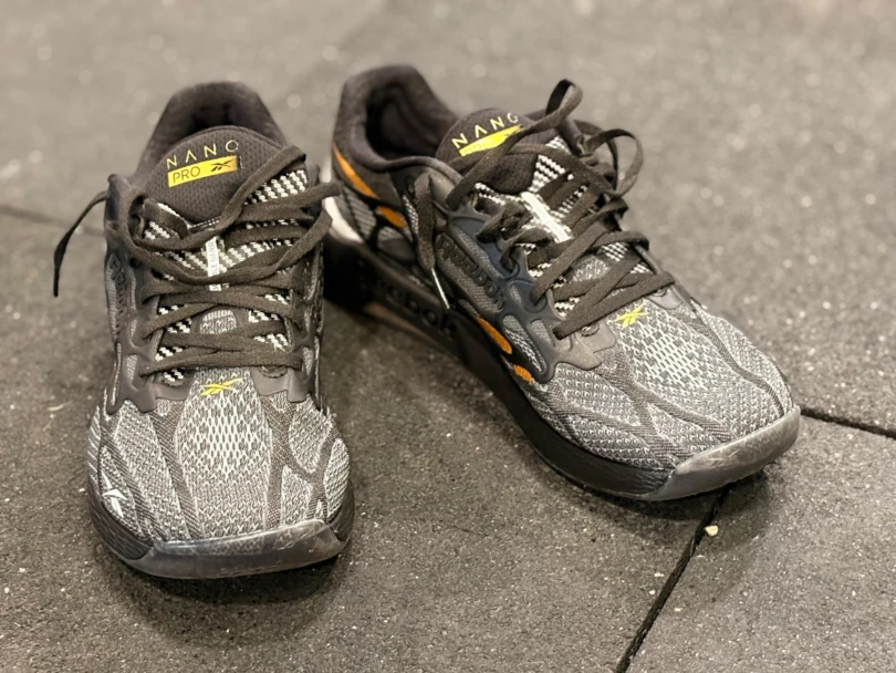 Top-down view of the Reebok Nano Pro highlighting the toe box shape.