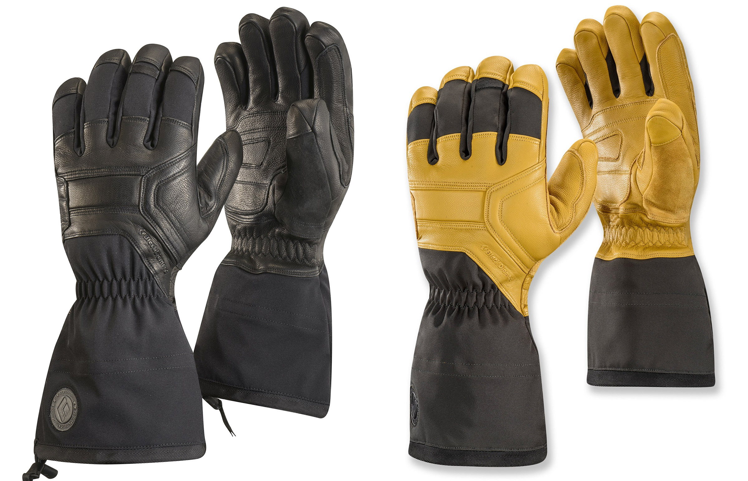 The Black Diamond Guide Gloves featuring heavy-duty leather and insulation.